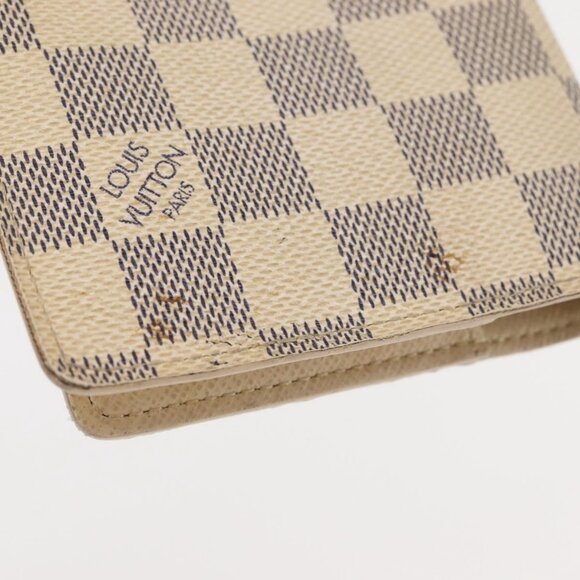 LOUIS VUITTON Damier Azur Agenda PM Day Planner Cover R20706 LV Auth 145793 - Picture 8 of 16